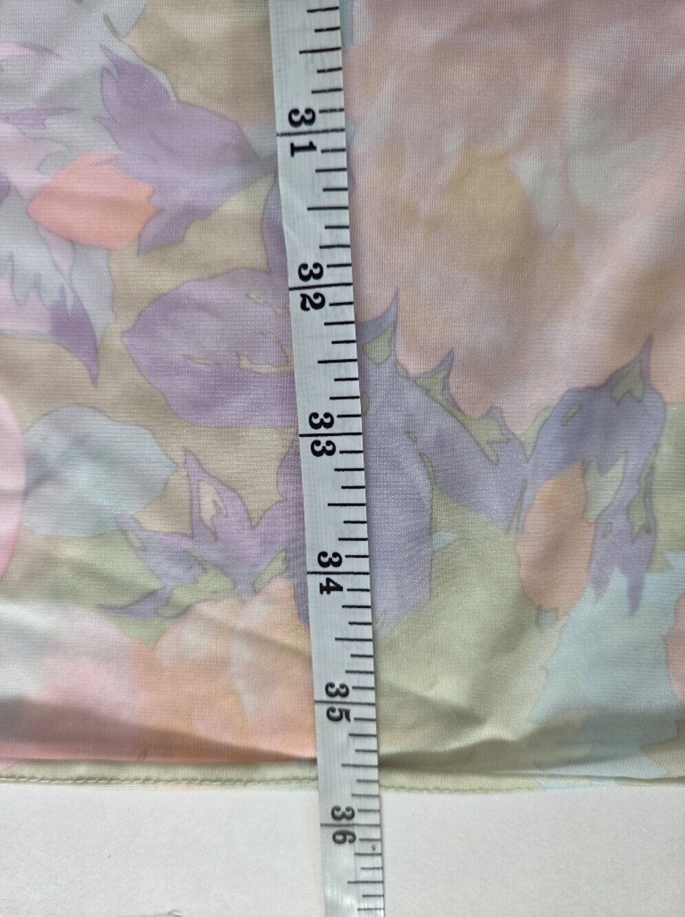 Vtg Miss Elaine Silk Essence Mini Nightgown Floral flutter Sleeve size L - Picture 6 of 6